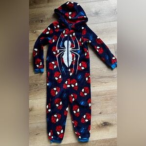 Fleece Spider-Man Onesie- S 6/7- Pajamas
